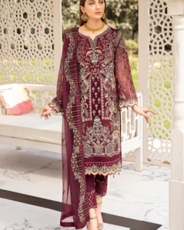 NOOR'S Zehra luxury Embroidered Chiffon 008
