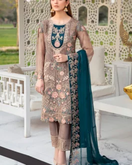 NOOR'S ZEHRA luxury Chiffon Three Piece 010